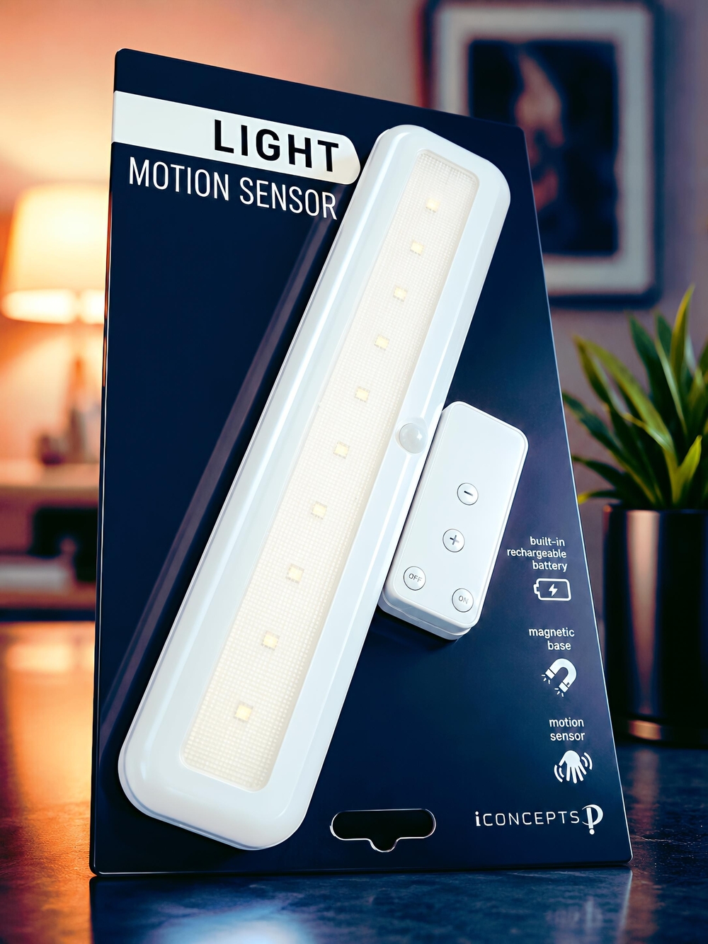 White Motion Sensor LED Light with Remote - Picture 3 of 3